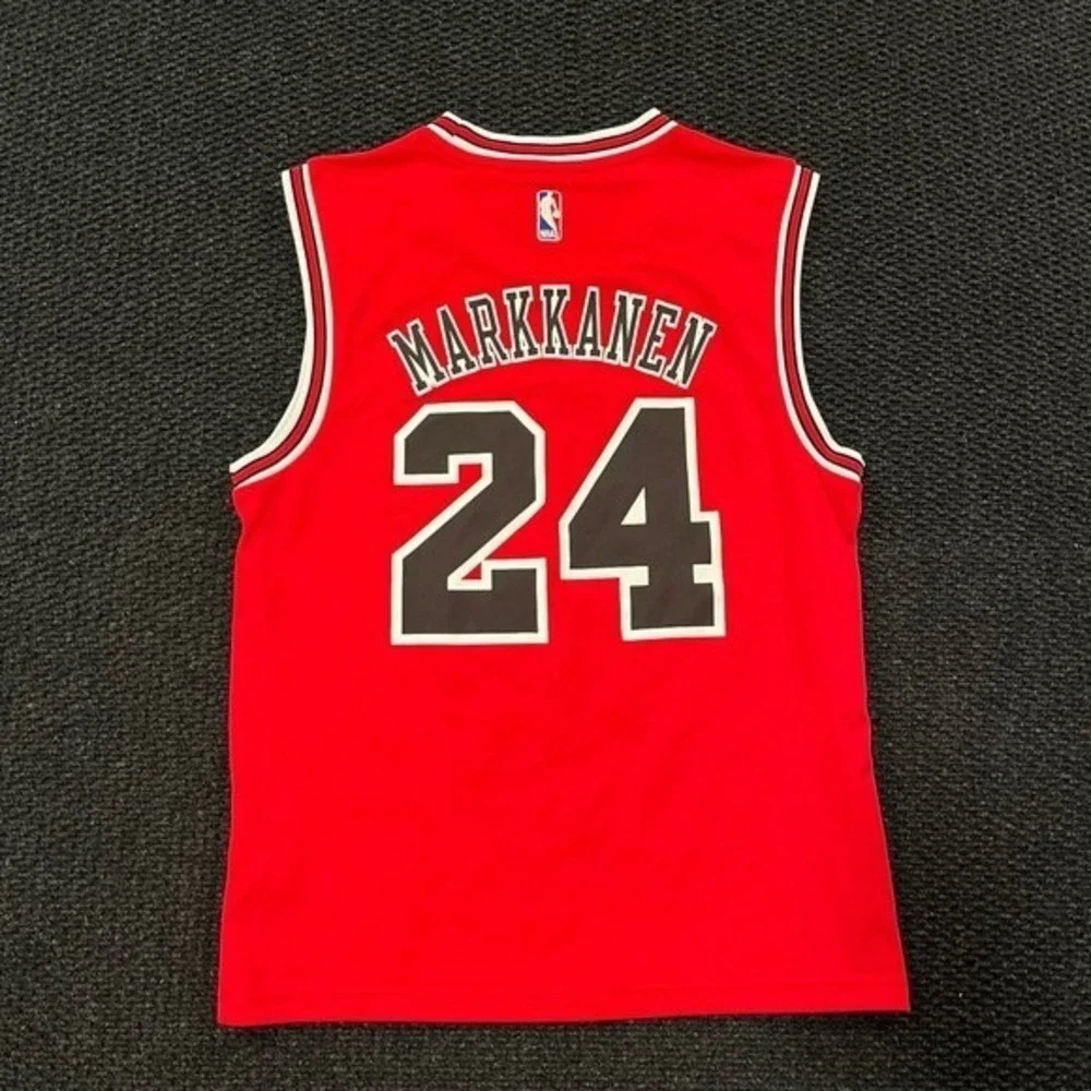 Lauri Markkanen Chicago Bulls Adidas NBA Jersey Red Basketball‎ Mens Size Medium